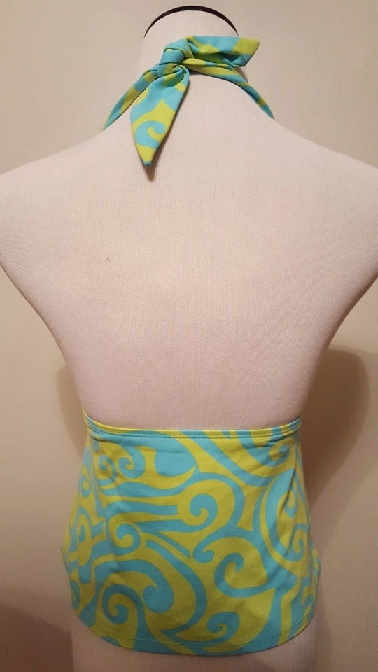 ANNE KLEIN TURQUESA/VERDE 2 PIEZAS HALTER TANKINI Talla 10 Foto 2 de 3