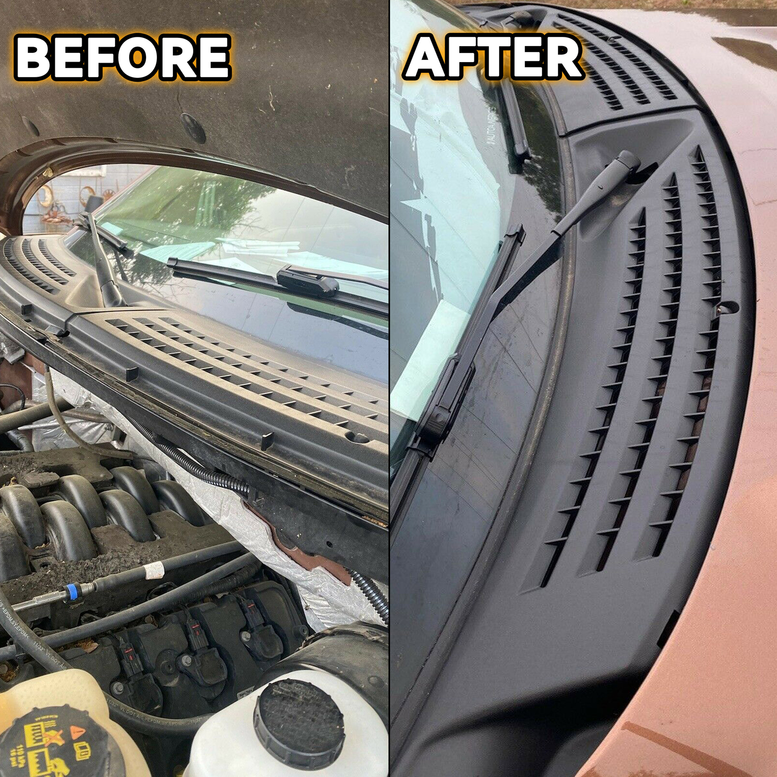 Front Cowl Panel Grille Vents Windshield Wiper Set w/Seals for 0914