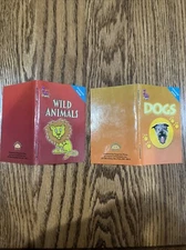 Scholastic Wild Animal & Dogs Stickers Bank Books Small Book- Vintage RARE