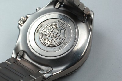 EXC+5* Seiko AGS Landmaster 5M45-6A01 Black Dial Titanium Kinetic EXC+5* Seiko AGS Landmaster 5M45-6A01 Black Dial Titanium Kinetic