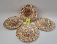 Straw Hats For Dolls Large Brim Lot of 4 Some Damage Arts  Crafts Read  B 