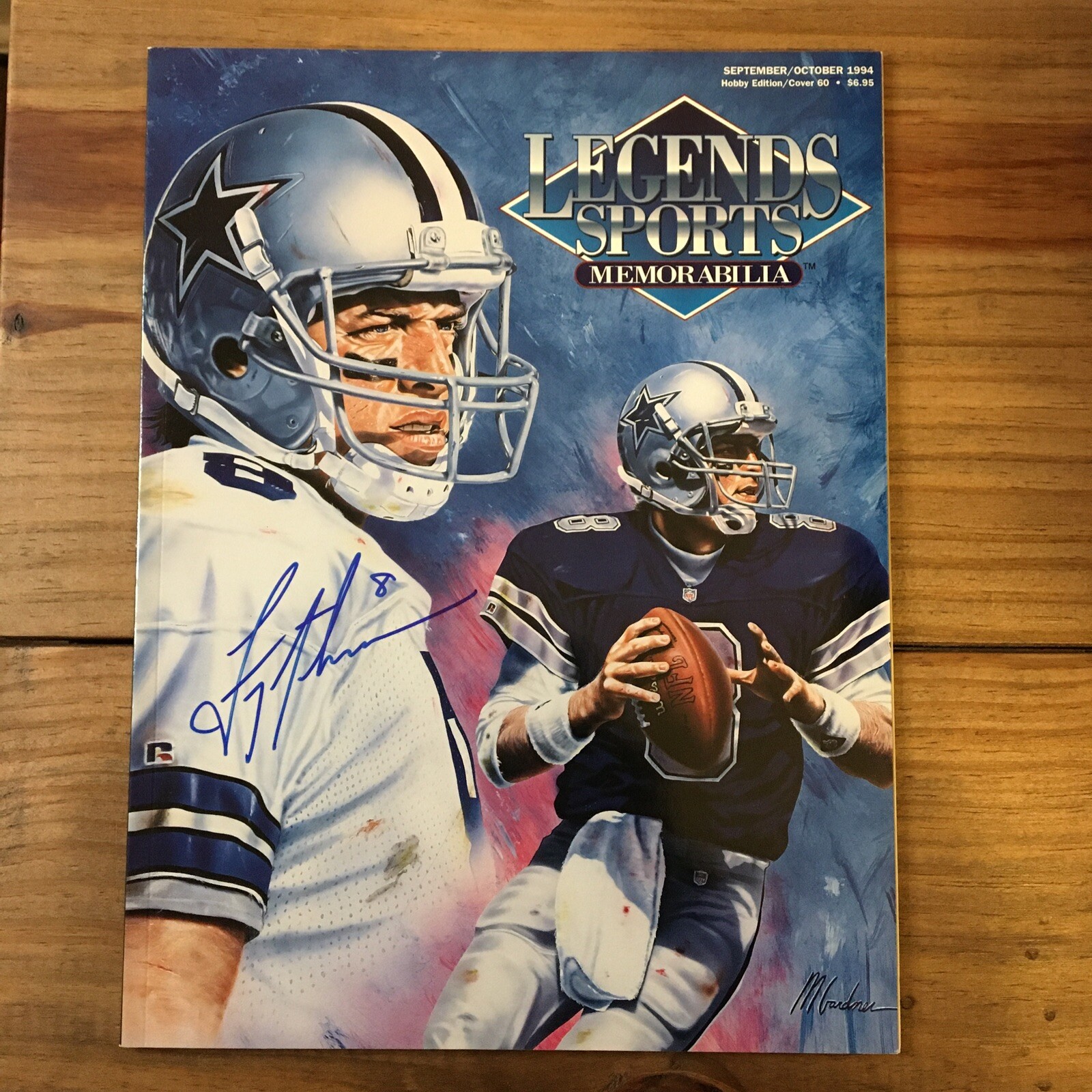 Troy Aikman Dallas Cowboys AUTOGRAPHED Legends Sports Football M Troy Aikman Dallas Cowboys AUTOGRAPHED Legends Sports Football M