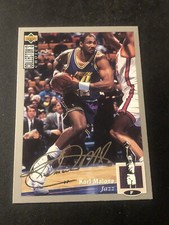 1994-95 Upper Deck Collector's Choice Silver Foil Signature Karl Malone #32 HOF