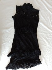 Ladies Dress Misguided Size 6 Lace Black 25632