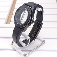 Casse orologio PVD nero 40 mm cinturino gomma per Seiko Nh35 nh36 movimento sottomarino
