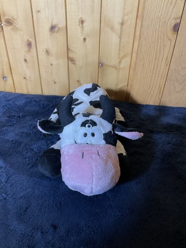 JUMPIN BANANA Chuckle Buddies Black White COW Motion Activated Rolling 13" Plush