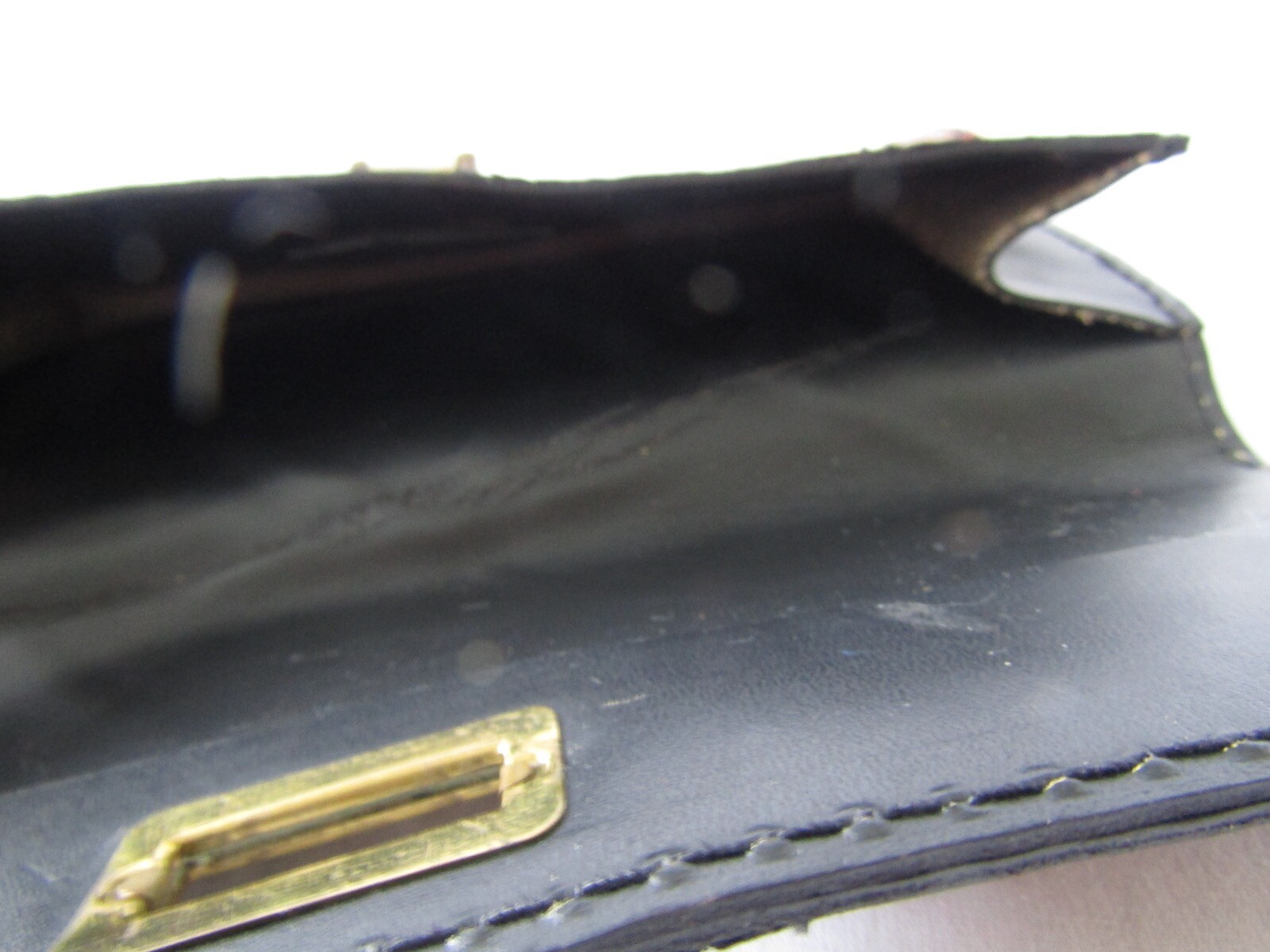 Vintage Snakeskin Patchwork Large Envelope Clutch… - image 5