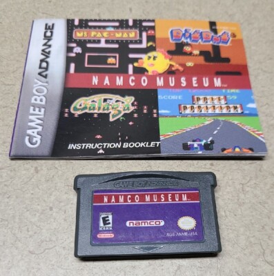 Namco Museum (Nintendo Game Boy Advance, 2001) Galaga, Dig Dug, Ms Pacman Manual