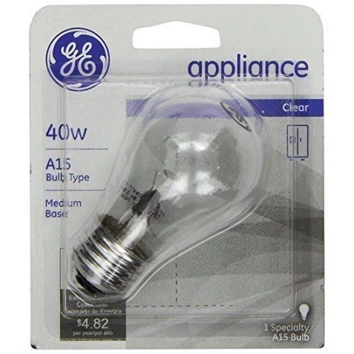 4 PK GE 15206 40 Watt Appliance Bulb Medium Base A15 Bulb eBay