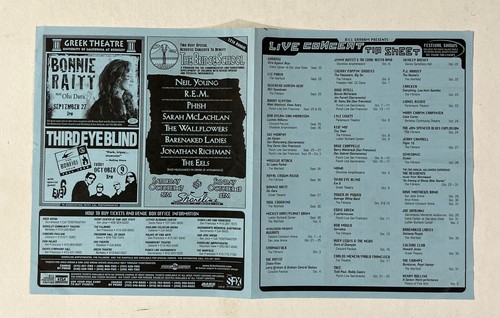 5 Bill Graham präsentiert Konzertkarten Phish, Santana, CNY2K, Dylan 1998 & 99 - Bild 4 von 11