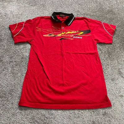 Donic Polo Shirt Mens China 2XL US Medium Vintage Table Tennis Ping Pong Rare