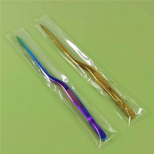 Pro Chef Plating Kit Titanium plating TWEEZERS Tongs Bartender Barbecue Tools - 第 5/12 張圖片