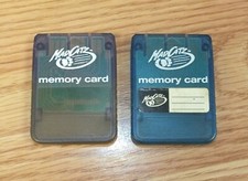 Lot of 2 Genuine MadCatz Memory Cards For Sony PlayStation Game System