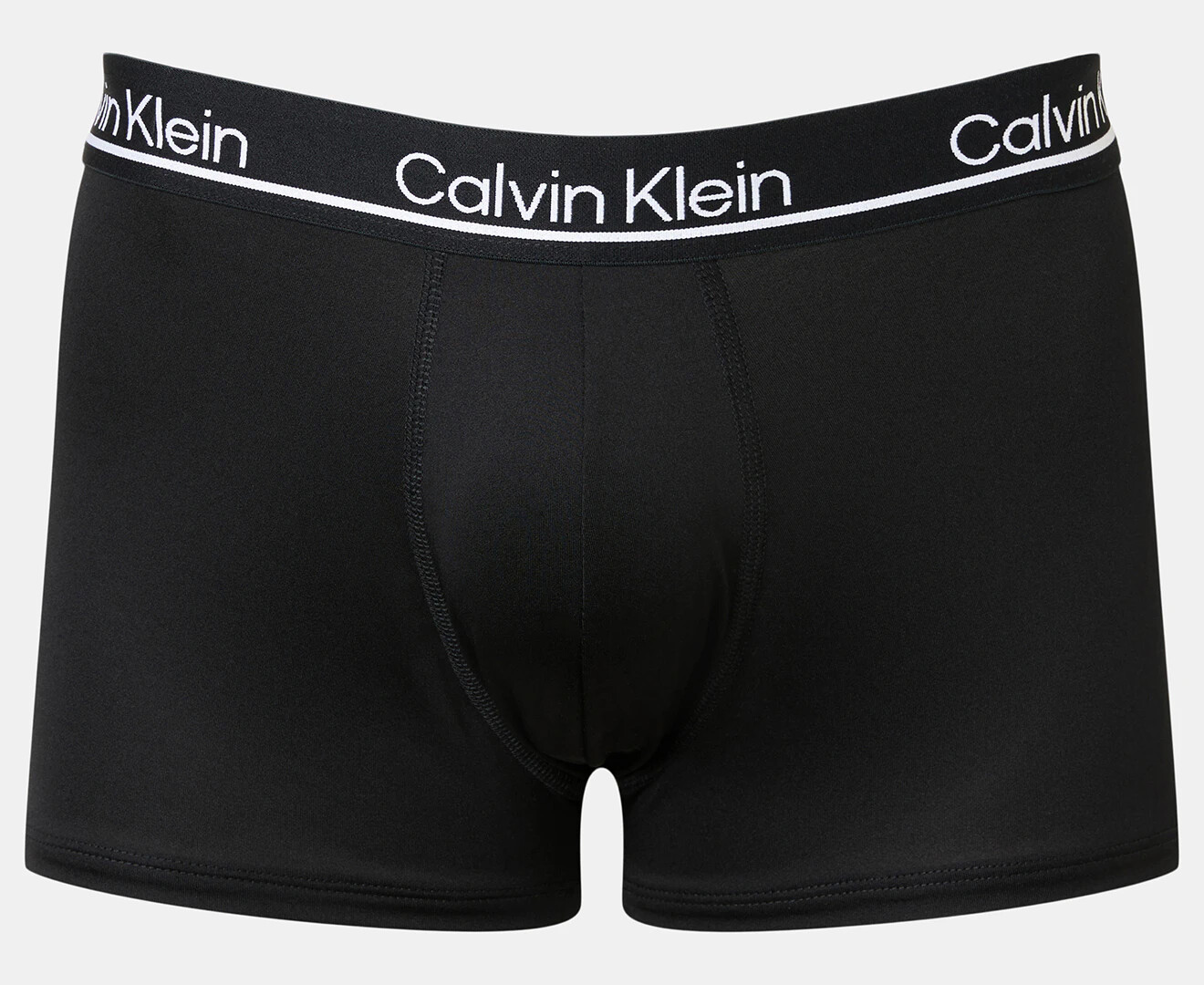 Calvin Klein Men's Microfiber Low Rise Trunks 4-Pack Black/Navy/Grey image 2