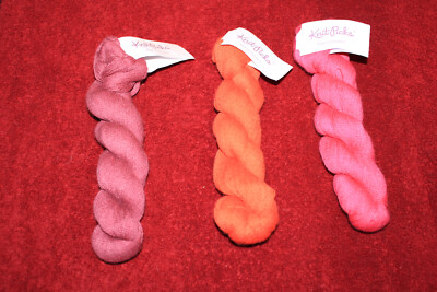 Knit Picks Alpaca Cloud Yarn, Lace Weight Cora Rose Sir Walter lot of 3