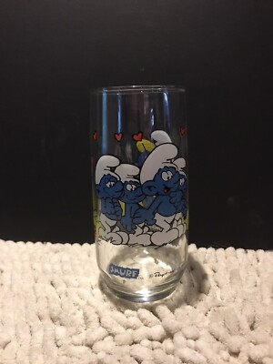 Smurfette and Admiring Smurfs Drinking Glass