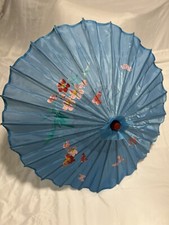 PARASOL UMBRELLA Chinese Japanese Bamboo Flower Pattern Fabric 80cm Diameter