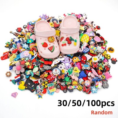 30-100 Schuhstecker/Shoe Charms für Clogs/Crocs Schuhpins Schuh Pin Rosa Mädchen