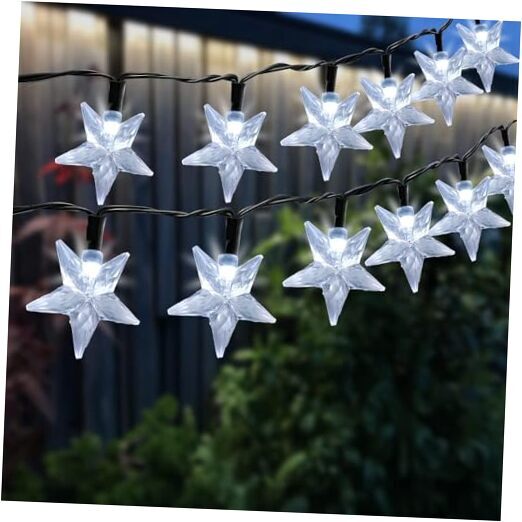 String Lights for Outside - 50 LED Star Lights Outdoor Waterproof, Solar