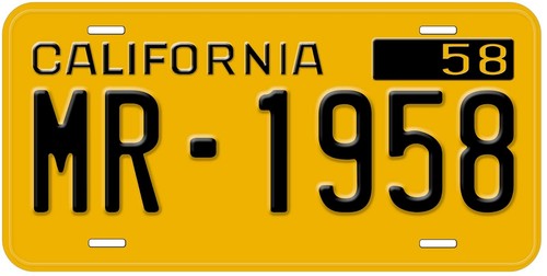 Personalized California 1958 Car Auto License Plate Any Text - Picture 3 of 6