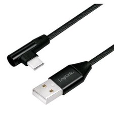 Logilink Cavo SuperSpeed USB-C™ Maschio Angolato/USB-A Maschio Dritto 0,3m Nero