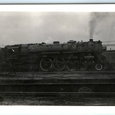 Vtg NYC New York Central Railroad 6607 Mohawk Steam Locomotive Photo Snapshot RR