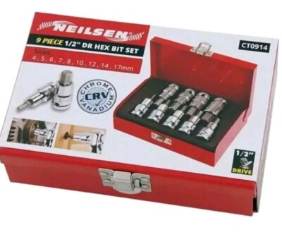 8-PC. 1/2 Drive Axle Nut Socket Set - 12-PT