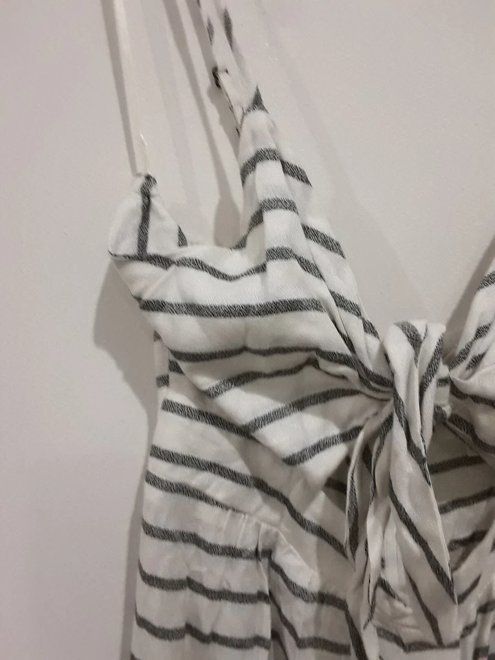 Vestido Element Mujer Talla 12 Corte con Corbata Frontal Abotonada Verano Rayas Foto 4 de 4