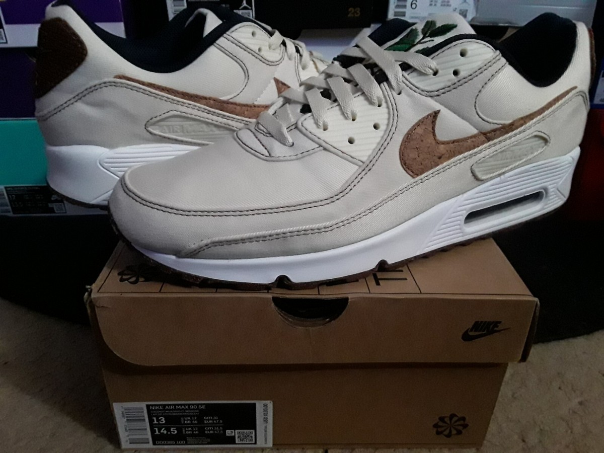 Nike Air Max 90 SE Cork Coconut Milk Wheat Obsidian White 1 95 97