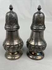 Vintage 3851 Weidlich Bros Silverplate Salt & Pepper Shaker