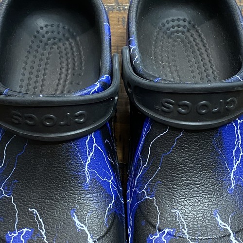 Crocs Bistro Black Lightning Bolt Graphic Slip Resistant Clogs Size M4/W6 - Picture 8 of 10
