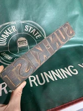 Vintage Original Letterpress Wood Sun-Kist Sunkist SIGN Advertising Print Block