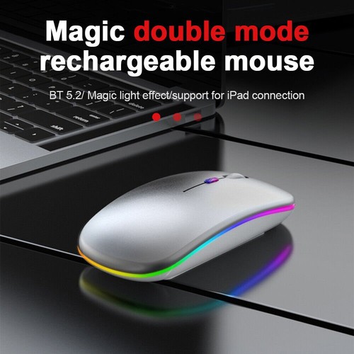 PC Maus Kabellos USB Wireless Maus für Computer Notebook Laptop Spiel 2,4 GHz DE - Afbeelding 6 van 17