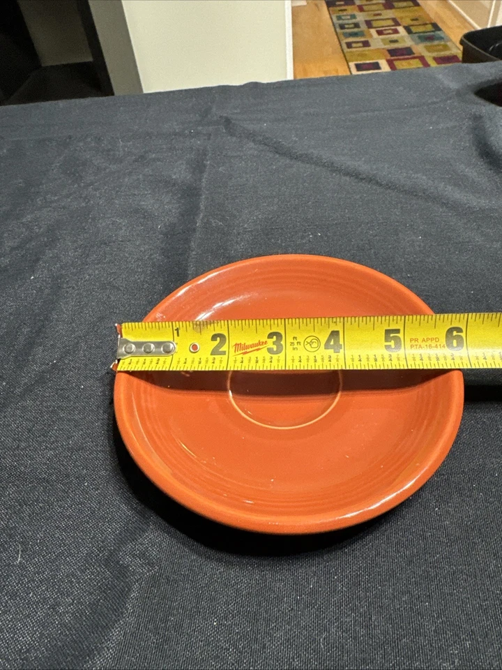 FIESTA Poppy Tangerine Orange 6”Saucer Cup Plate - Image 2 of 4