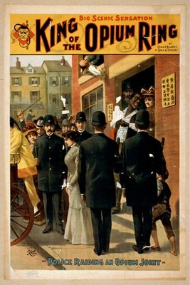 Photo:King of the Opium Ring 1899 Police Raiding Opium Joint Poster