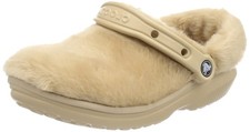 Crocs Womens' Classic Fur Sure Clogs - Chai