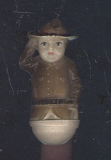1910-20s CELLULOID ROLY POLY DOLL, SOLDIER BOY IN UNIFORM