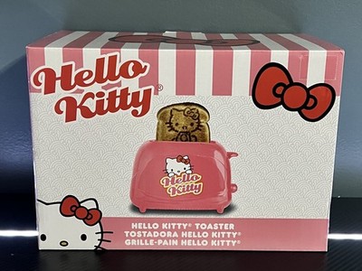 Hello Kitty Toaster Sanrio Pink 2-Slice Bread Maker Toasts Kitty Face NEW