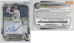 2025 Bowman Chrome Prospect Speckle Refractor /299 Will Simpson #CPA-WSI Auto