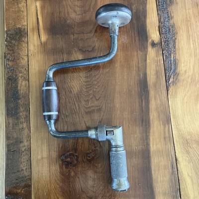 Vintage John S. Fray & Co. Auger Bit Brace Ratcheting Hand Drill No. 4410