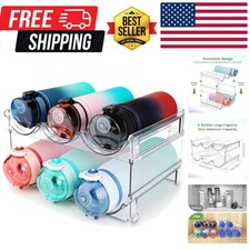 Water Bottle Organizer for Cabinet, Water Bottle Storage Organizer, 2 Packs W...