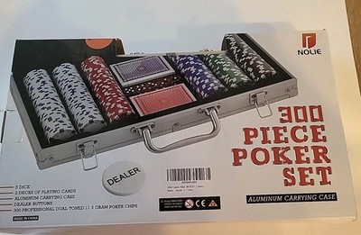 300 Piece Poker Set Cardinal 11.5g Professional Weight Carrying Case Chips Cards