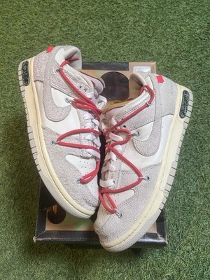 Size 8 Preowned Nike Dunk Low Off-White Lot 33 DJ0950-118