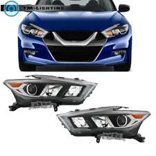 For Nissan Maxima 2016-2018 Driver & Passenger Side FULL LED Headlights Chrome