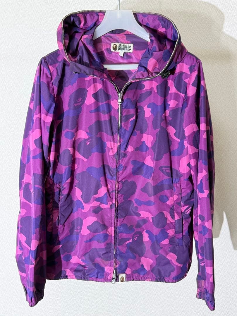 A BATHING APE Monkey Camo Pattern Nylon Parka - image 1