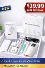 IPL Hair Removal Device - Complete Home Kit - Light Based Hair Reduction - New