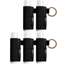 WK IEASON - 5PCS Lip Balm Keychain Bulk Black 5 Count Pack of 1 , Blackx5