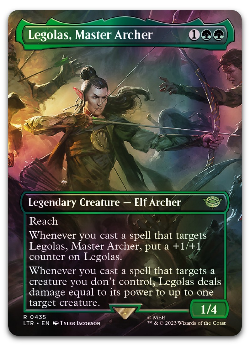 Legolas, Master Archer (Borderless) #435 (Foil) NM Lord of the Rings Magic MTG