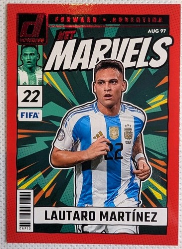 Lautaro Martinez [Red] #22 2024 Panini Donruss Net Marvels card