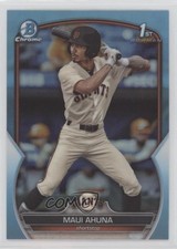 2023 Bowman Draft Chrome Sky Blue Refractor Maui Ahuna #BDC-163 11s9